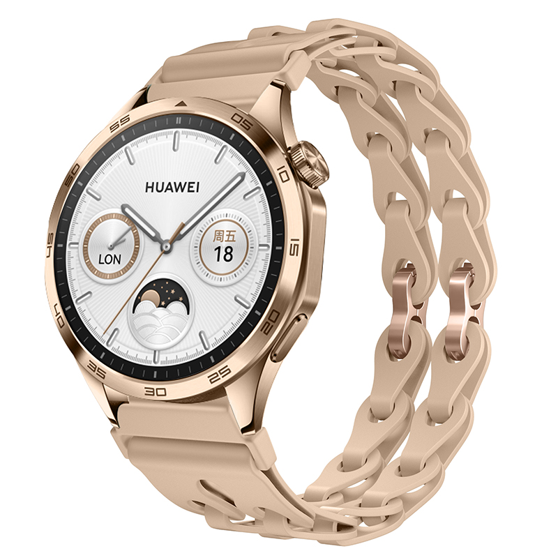 适用小米watch S3手表S2链式镂空硅胶表带S1pro运动Colo2华米Amazfit GTS4/3/2女生夏天GTR4/3/2表链手链 - 图3