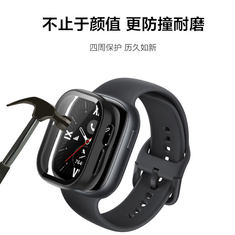 适用华为荣耀手表4保护壳5保护套运动智能手表四代pc钢化屏幕防摔耐磨男生非原装配件女生新款
