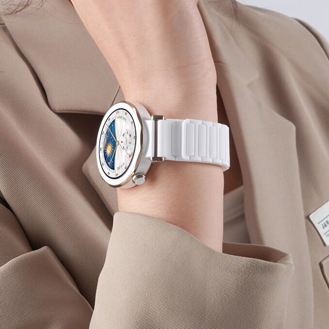 适用华为GT6pro手表带watch5陶瓷白watchgt5工字磁吸硅胶回环腕表带5冰晶蓝运动GT4智能GT3女生2pro高级秋冬 - 图2