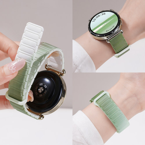 适用华为gt7手表带gt6粉红18mm芭乐watch6pro工字gt5pro磁吸硅胶回环腕表带watch5运动GT4智能3女2春42高级 - 图3