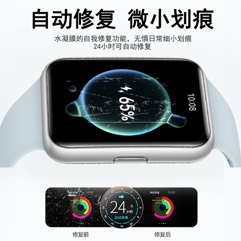 适用华为fit2手表膜智能运动手表watchfit2钢化水凝膜全屏防摔保护全包高清软膜fit2配件防指纹二代屏幕防刮-图2