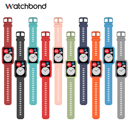 适用华为Watch Fit4pro手表带雅致版FIT3手环纯色硅胶腕表带fit2智能watchfitnew运动透气腕表链男女原装配件 - 图2