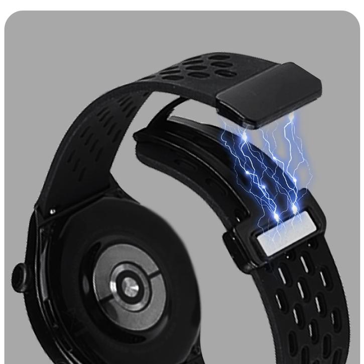 适用redmi红米watch6手表5表带小米手环9pro透气8pro磁吸折叠扣硅胶运动智能4表链男生腕带女生表链 - 图1