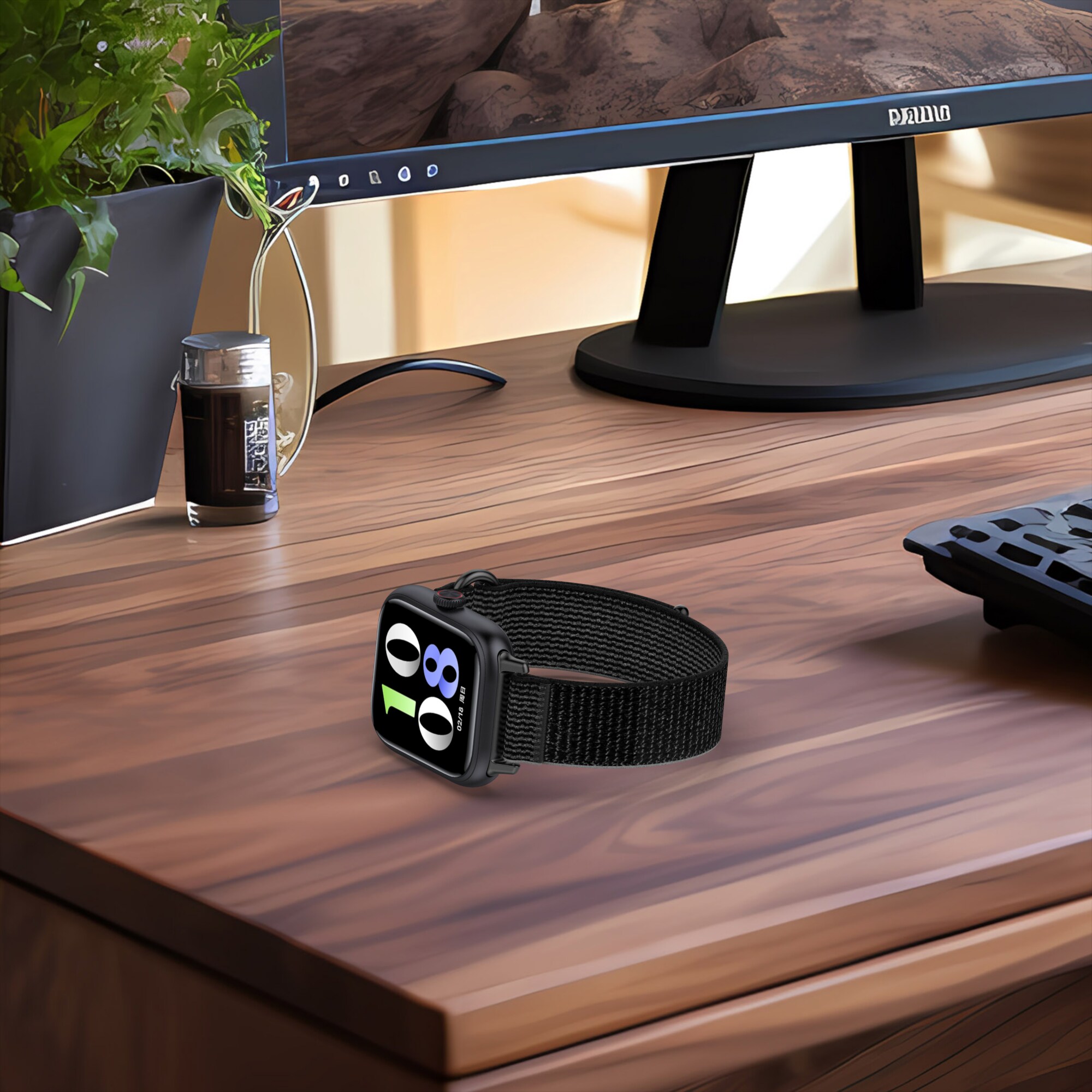 适用VIVO/IQooWatch GT手表专用一体野径尼龙回环表带运动智能手表夏天透气腕带男生女生表链同款