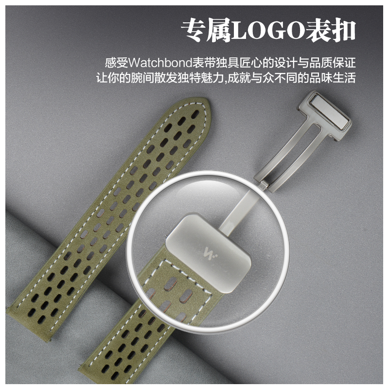适用华为GT6手表新款5pro磁吸扣透气真皮腕表带GT4运动watch4pro智能GT3高级2pro男士watchgt5腕带watch3夏季 - 图2