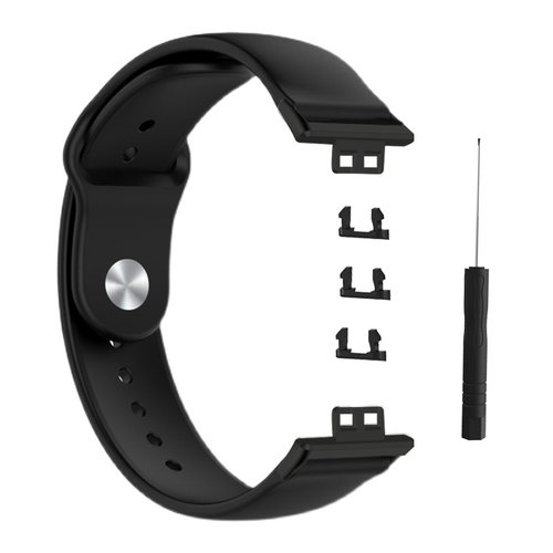 适用华为watchfit4pro手表带fit3反扣硅胶腕表带智能fit2运动fitnew雅致版透气替换带链男女氟橡胶非原装配件 - 图3