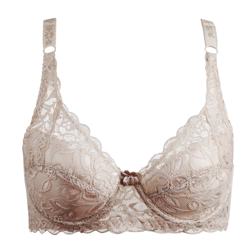 夏季超薄款无钢圈蕾丝聚拢海绵文胸 卡雯舒文胸