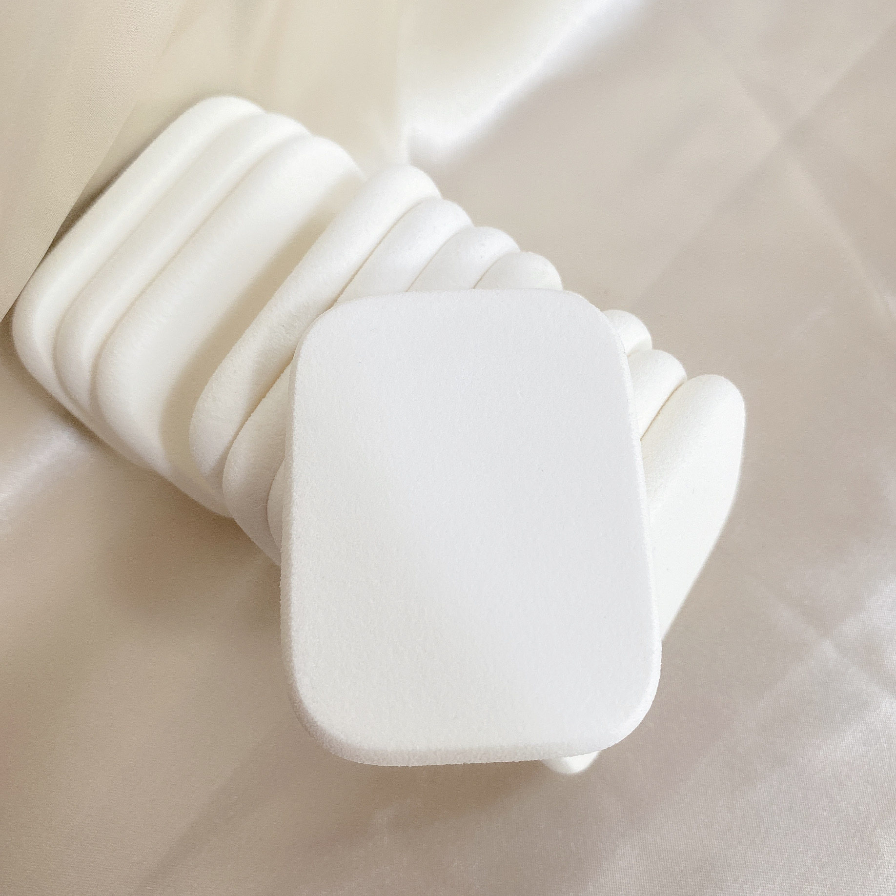 海绵不掉渣SBR磨边粉饼通用替换干用化妆粉扑方形气垫乳胶海绵圆,淘宝优惠券,粉丝福利购,淘宝优惠卷