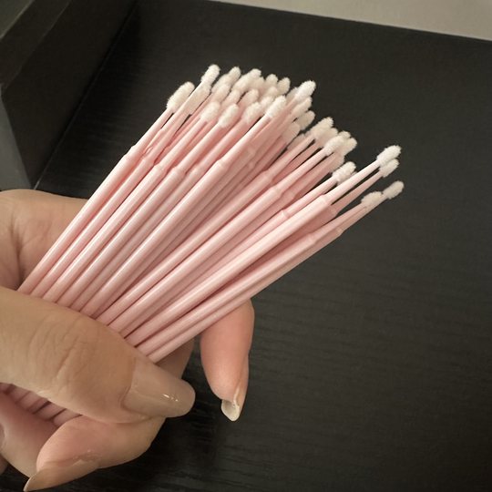 纳米化妆棉签细头小头改妆擦眼线美睫卸睫毛清洁棒纹绣专用棉棒