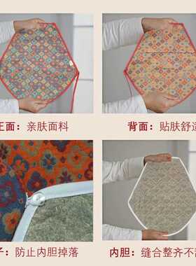 艾草艾绒艾灸肚兜老人儿童保暖扶阳护肚子睡眠暖腹防寒湿纯棉肚兜