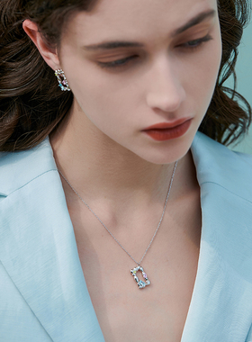 LULU设计师夏季新款银色项链