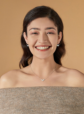 纯银时尚风极光锁骨链