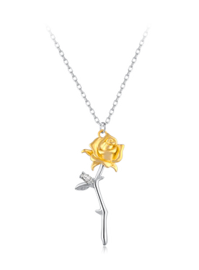 玫瑰法式浪漫风项链吊坠