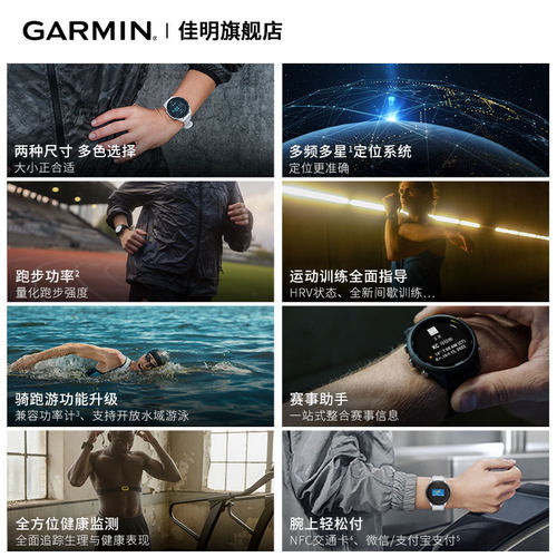【补贴15%】Garmin佳明Forerunner255跑步手表马拉松越野骑行游泳徒步心率血氧睡眠双频多星GPS运动手环 - 图2