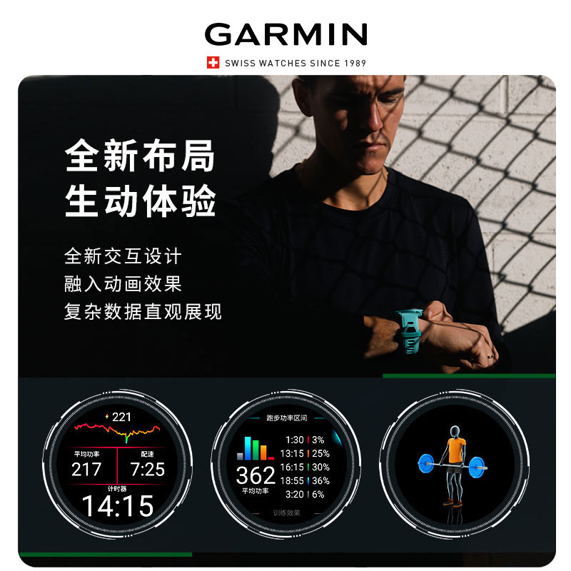 Garmin佳明Forerunner 265手表跑步马拉松越野骑行游泳徒步心率血氧睡眠音乐nfc运动手环265智能腕表 - 图2