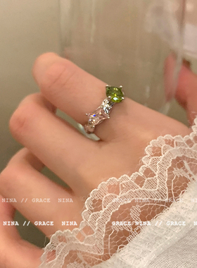 布灵布灵~ins彩锆戒指女轻奢高级