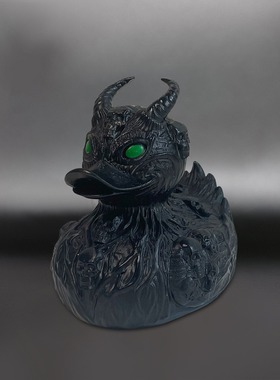 跨境新品 Devil Skull Duck Decoration 魔鬼骷髅鸭装饰树脂摆件