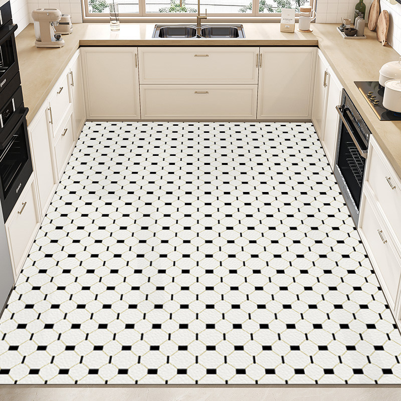 厨房地垫免洗可擦防水防油pvc垫子可裁剪家用防滑大门口入户地垫,淘宝优惠券,粉丝福利购,淘宝优惠卷
