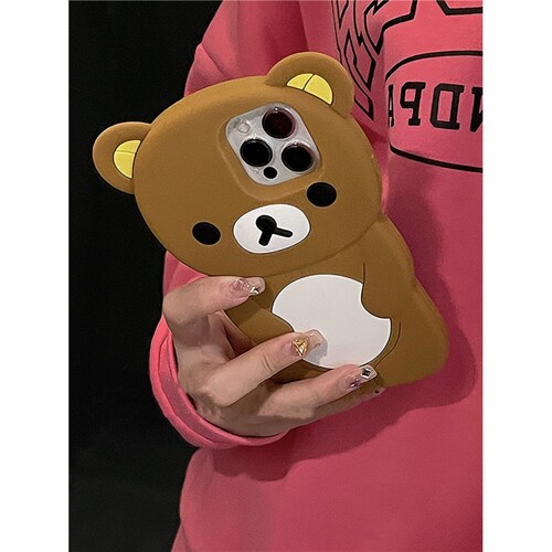 立体卡通轻松熊适用oppoReno14手机壳reno15女款reno13可爱reno12全包a58防摔11pro情侣a2x软硅胶套a97新款k9 - 图0