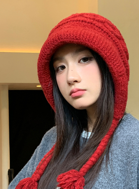 欧倍雅甜美可爱保暖护耳小红帽
