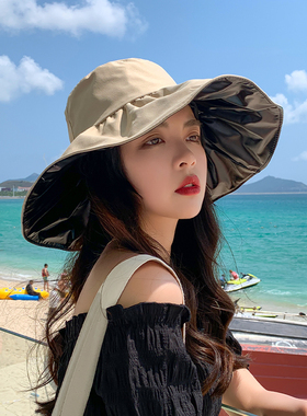 日系uv防晒渔夫帽夏季韩版大沿
