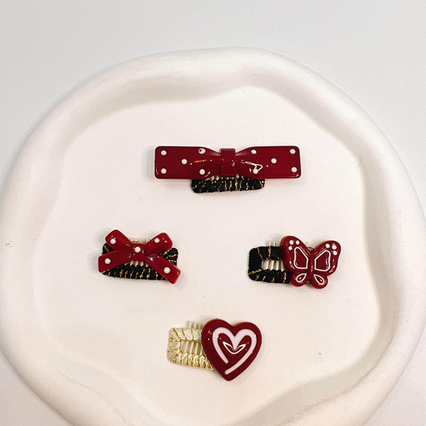 新款约克夏红色蝴蝶结头饰宠物发夹狗狗发卡马尔济斯卡子小狗夹子,淘宝优惠券,粉丝福利购,淘宝优惠卷