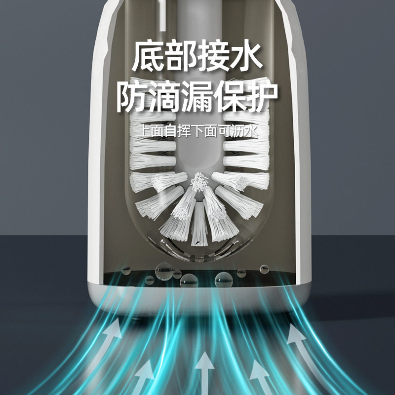 Toilet brush with long handle and no dead ends, household toilet cleaning artifact, toilet cleaning and descaling brush, toilet brush
