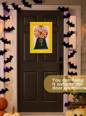 跨境新款糖果盒分配器相框架按压式掉落糖果机万圣节家居装饰挂件