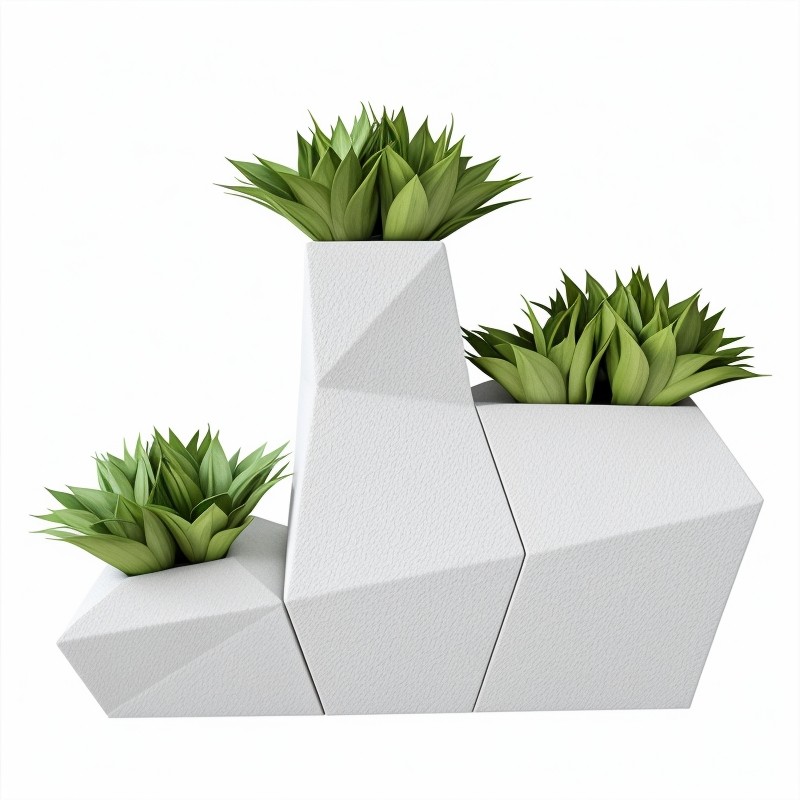 玻璃钢组合落地大花瓶现代北欧酒店售楼处软装饰品插绿植几何花器,淘宝优惠券,粉丝福利购,淘宝优惠卷