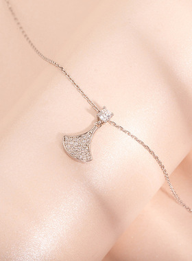 法国george melis新款s925银锁骨链女小众高级感小裙子项链吊坠