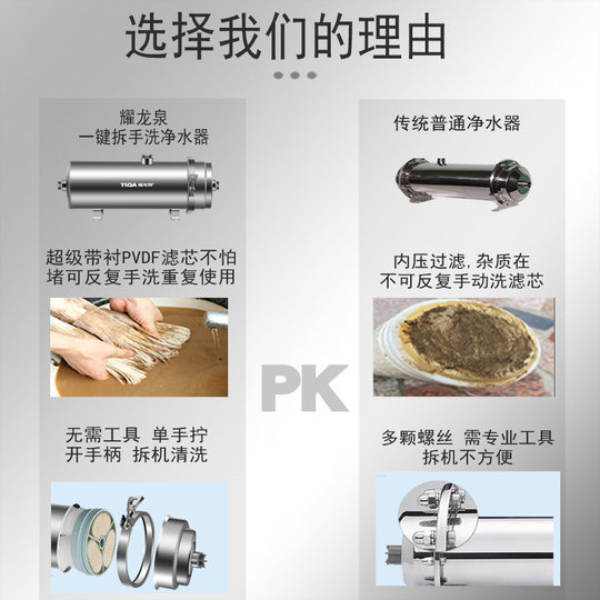 耀龙泉黄泥沙农村地下井水自来山泉水过滤器大流量全屋中央净水器