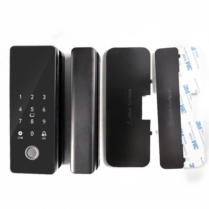 Youku DW700 glass door lock Tuya APP version fingerprint lock swipe IC card office password smart access control attendance