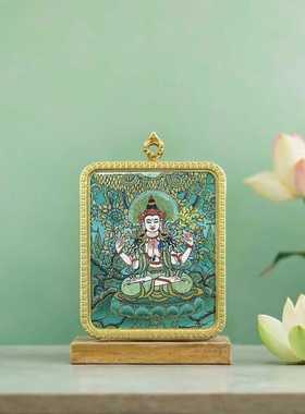 十二生肖本命佛唐卡吊坠项链挂件