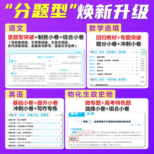 2026高考必刷题分题型强化数学选择题化学工艺流程有机合成物理电磁生物遗传题语文默写英语读后续写解答高三二轮复习领航试题调研 - 图2