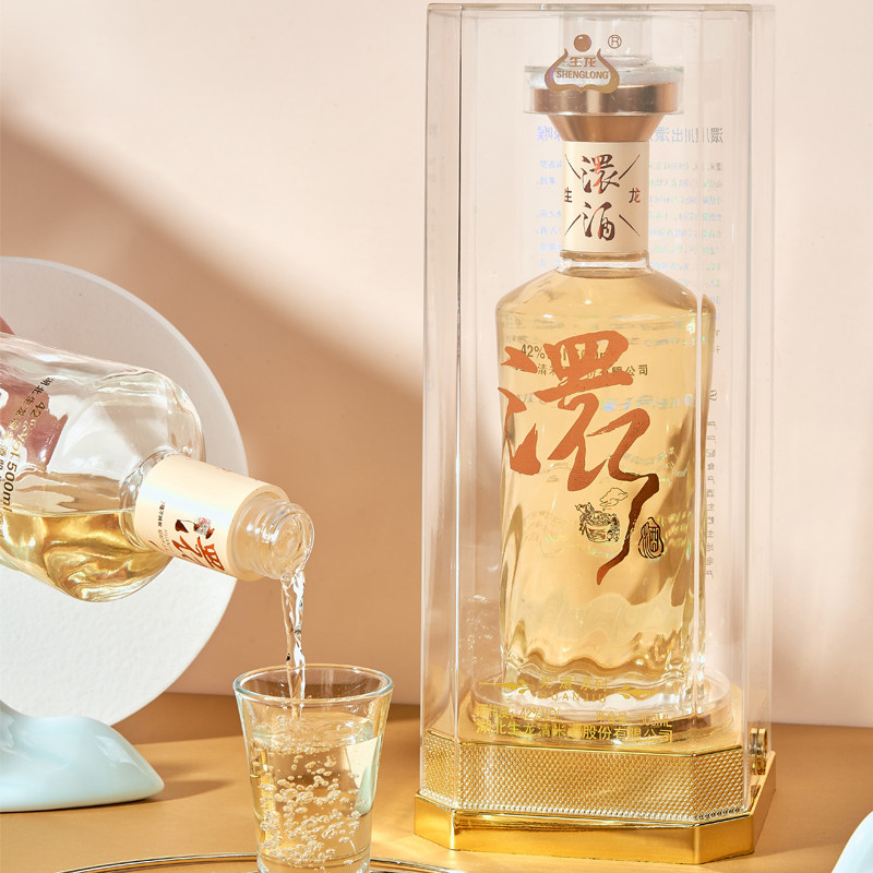 生龙澴酒高度数糯米酒高粱酒配制酒好喝不辣喉高档42°白酒500ml