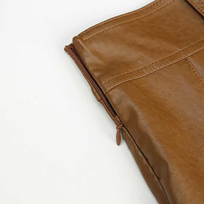 pu皮裙防走光裤裙2021秋冬新款a 悦晨希半身裙