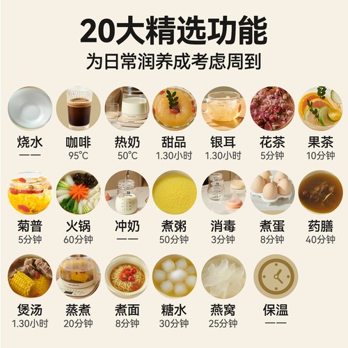 德国本博养生壶办公室小型家用炖煮一体玻璃煮茶器2026新款烧水壶 - 图3