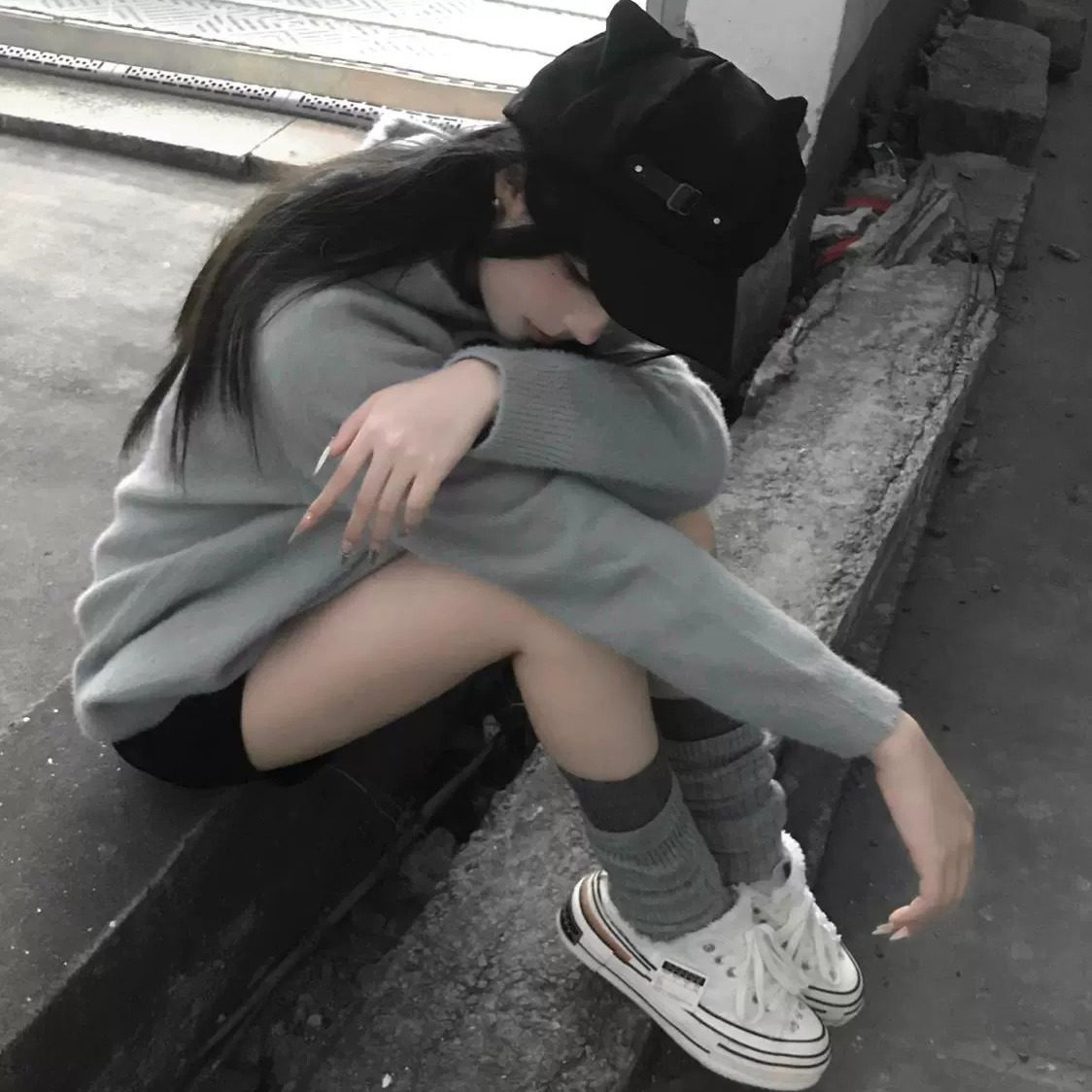 GN日系y2k原创猫耳朵鸭舌帽二次元亚文化宅系可爱皮扣贝雷鸭舌帽,淘宝优惠券,粉丝福利购,淘宝优惠卷