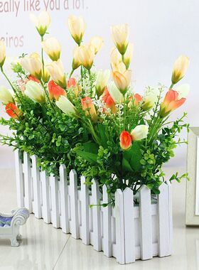 仿真绿色植物郁金香花绢