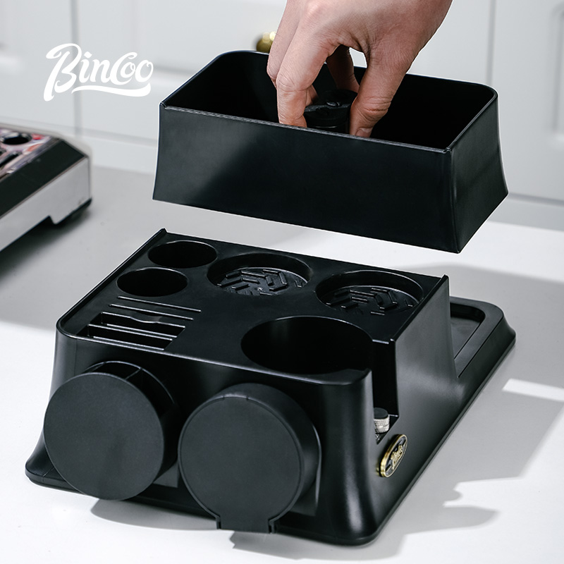 bincoo布粉器咖啡工具全套压粉器底座粉锤手柄配件器具收纳三件套 - 图2