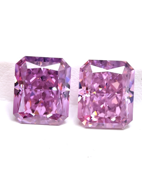 CHARMING 新品 紫粉玫粉红钻芬达石雷迪恩切割冰花切网红彩宝裸石