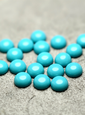 绿松石圆形素面纯净碎钻镶嵌配钻DIY配件 SIZE：2.25mm-5.0mm