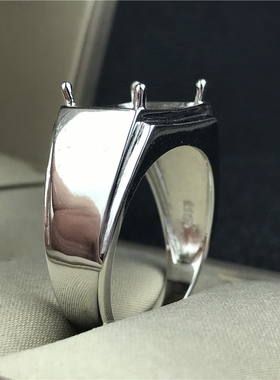 纯银镀18k原创设计风戒指空托