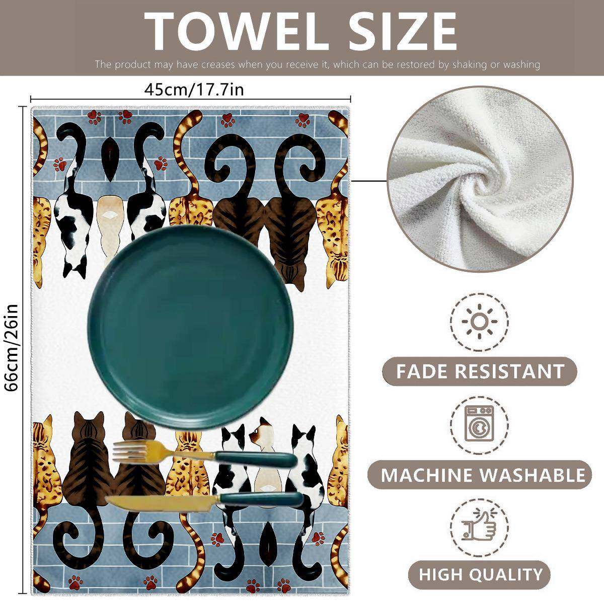 跨境现货多功能清洁抹布亚马逊热销洗碗布超细纤维印花厨房毛巾,淘宝优惠券,粉丝福利购,淘宝优惠卷