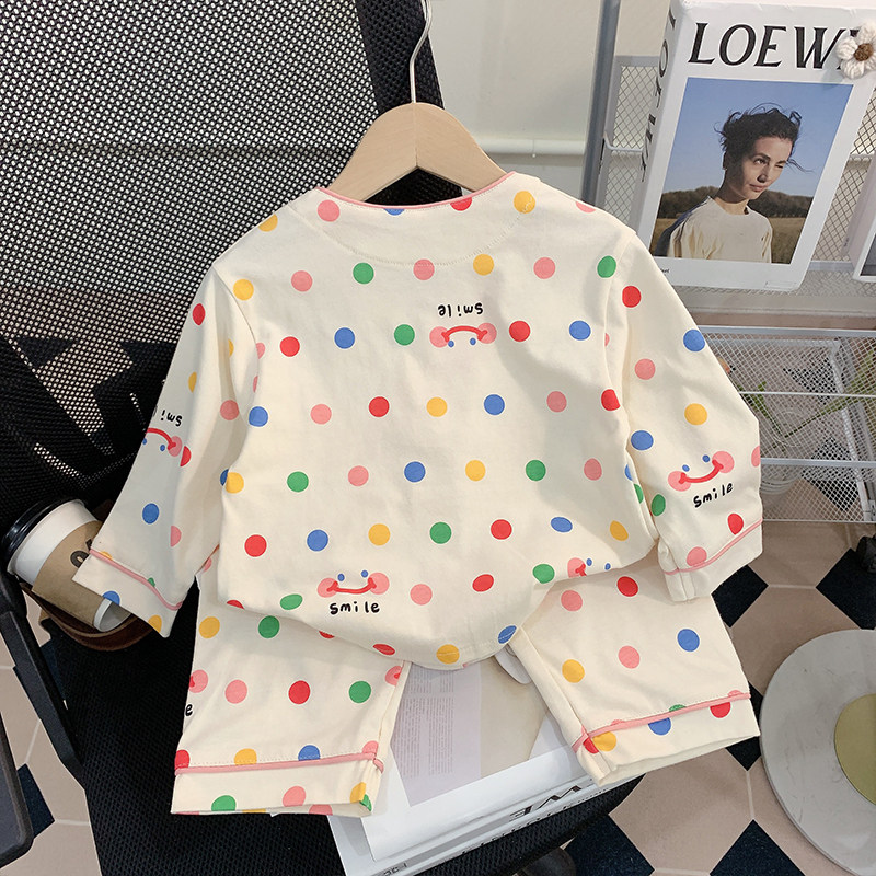 儿童春秋款全棉A类家居服睡衣套装女宝宝长袖纯棉开衫韩版两件套,淘宝优惠券,粉丝福利购,淘宝优惠卷