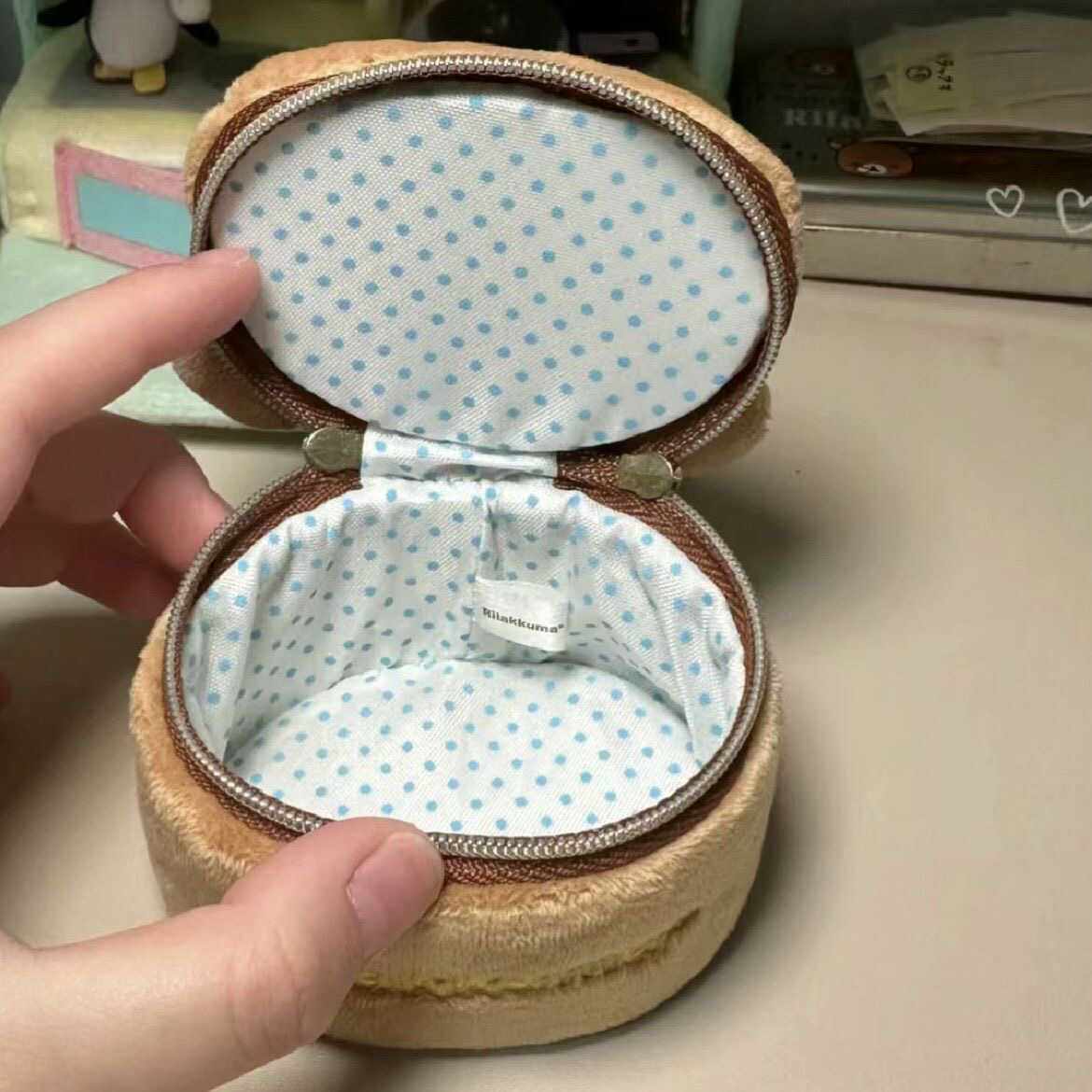 可爱卡通轻松熊迷你首饰包便携式旅行随身饰品收纳小包创意零钱包,淘宝优惠券,粉丝福利购,淘宝优惠卷