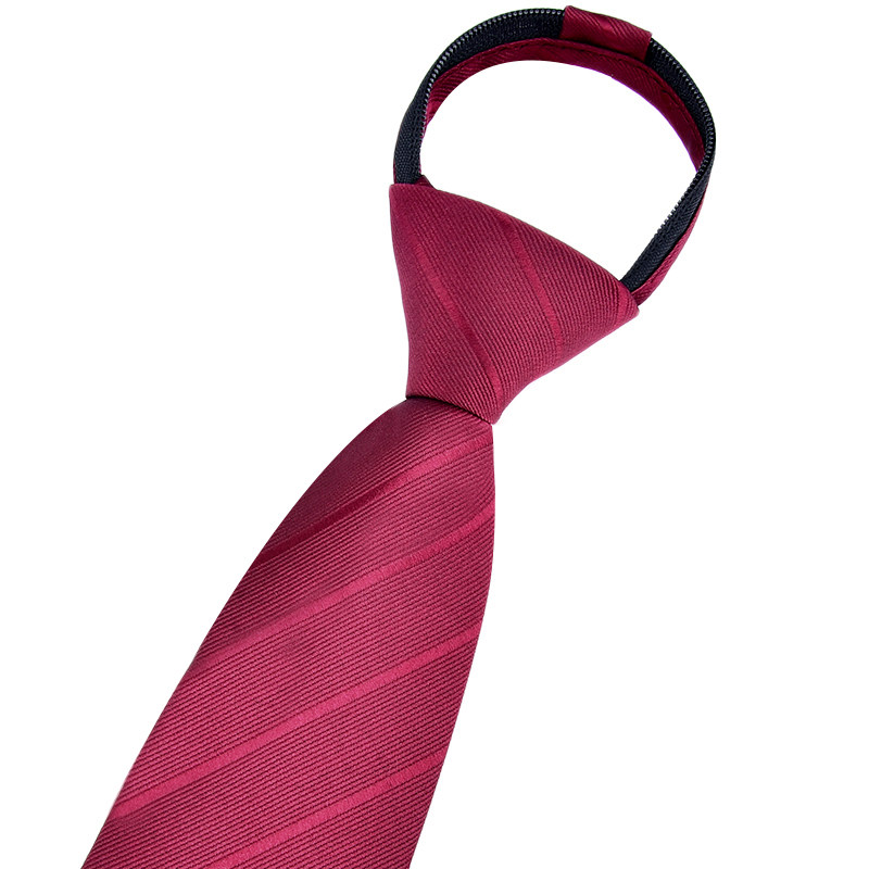 拉链领带红色新郎结婚男士婚礼正装8cm礼服酒红色斜纹易拉得懒人,淘宝优惠券,粉丝福利购,淘宝优惠卷