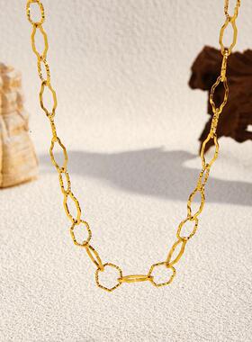 不锈钢异形几何时尚项链简约热销款欧美新潮流行设计吊坠款式