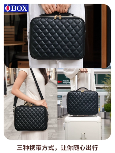 Профессиональная портативная косметичка, барсетка, светодиодная лента с подсветкой, вместительное и большое зеркало, изысканный стиль