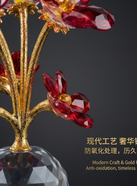 承典琉光花语水晶摆件轻奢礼物